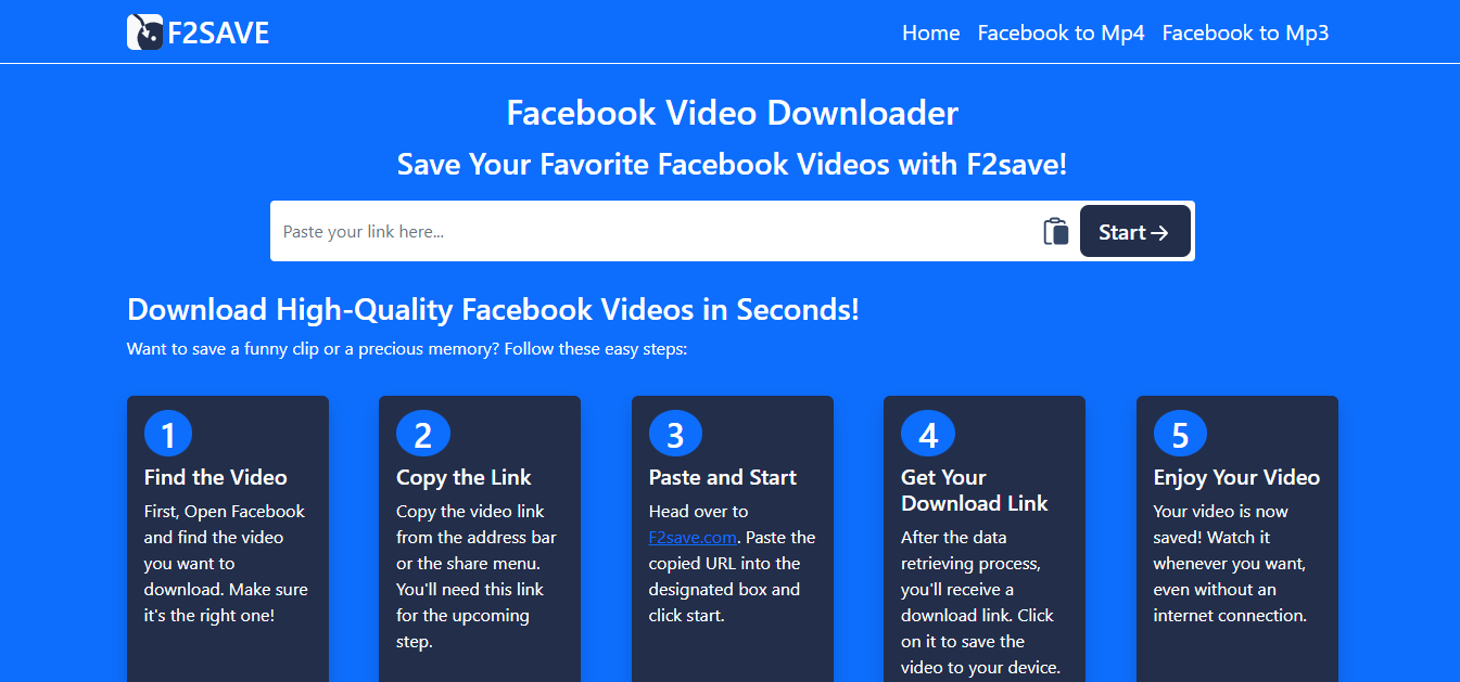 Free Facebook Video Downloader Online F2save