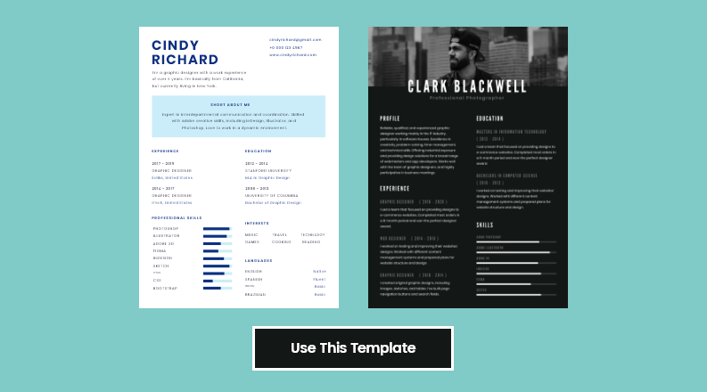 resume template samples