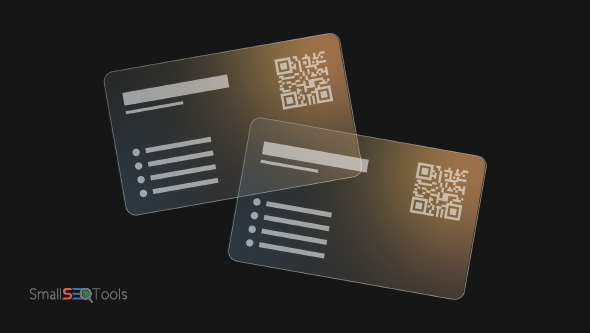 Transparent QR business card