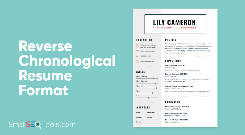 Reverse Chronological Resume Format