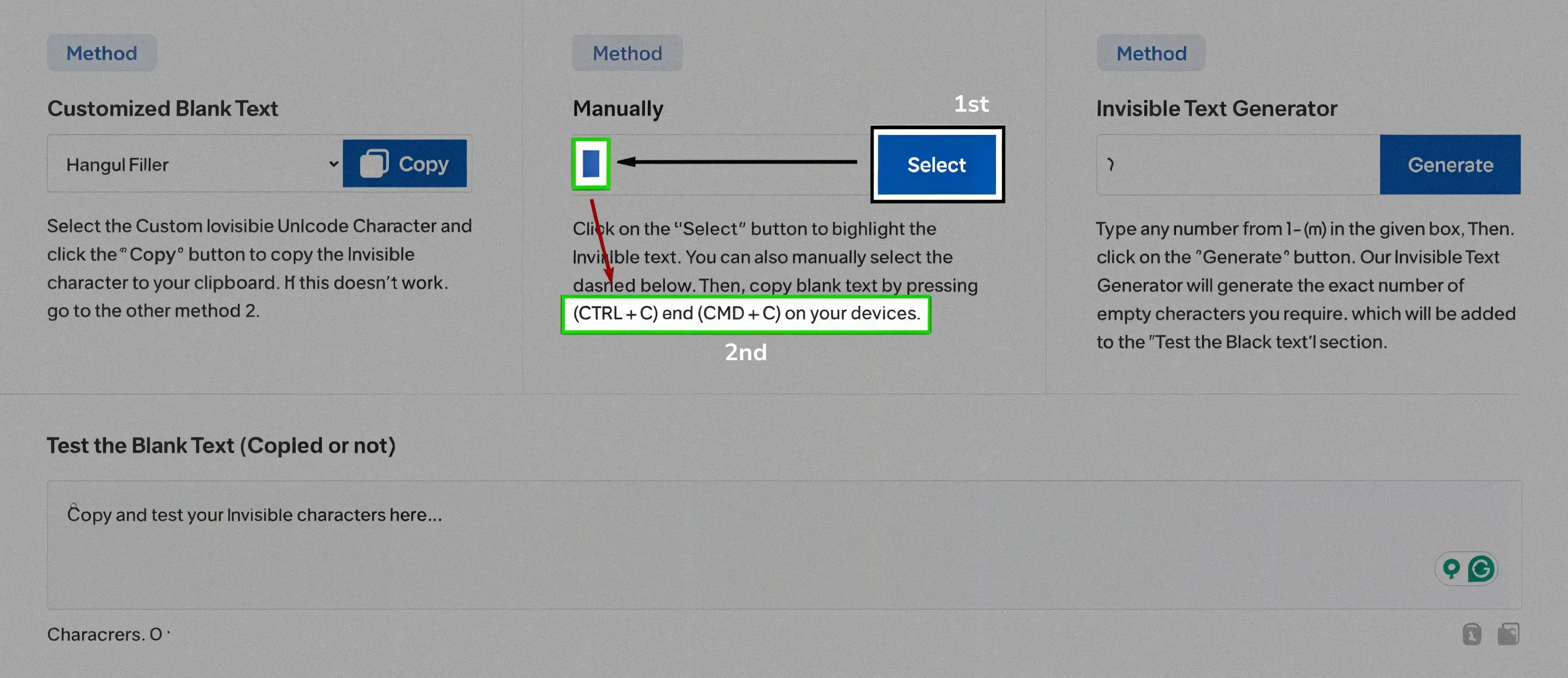 Manually Copying Invisible Character